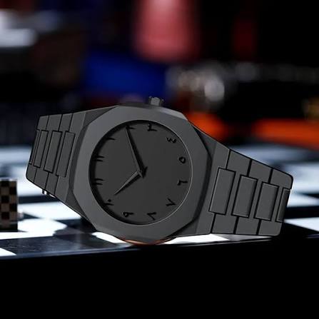 Black Aura Watch With High Quality Strap Waterproof with premium packing Free Delivery