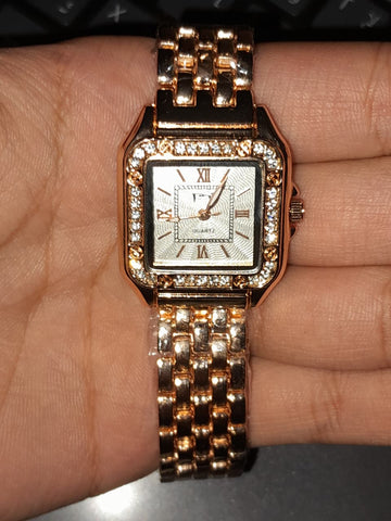 WHL00618 HWR ROSE GOLD SQUARE WOMEN WATCH AND LADIES