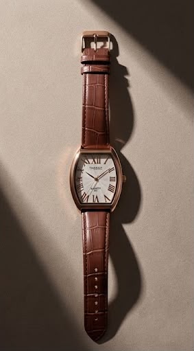 BROWN LEATHER STRAP WATCH THEBEZ . WITH FREE DEIIVERY AND PREMIUM PACKING
